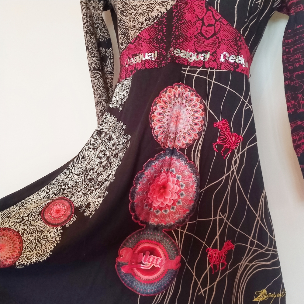 DESIGUAL MULTI DESIGN DRESS - Picture 4 of 9